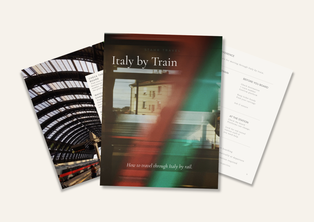 italy by train spread